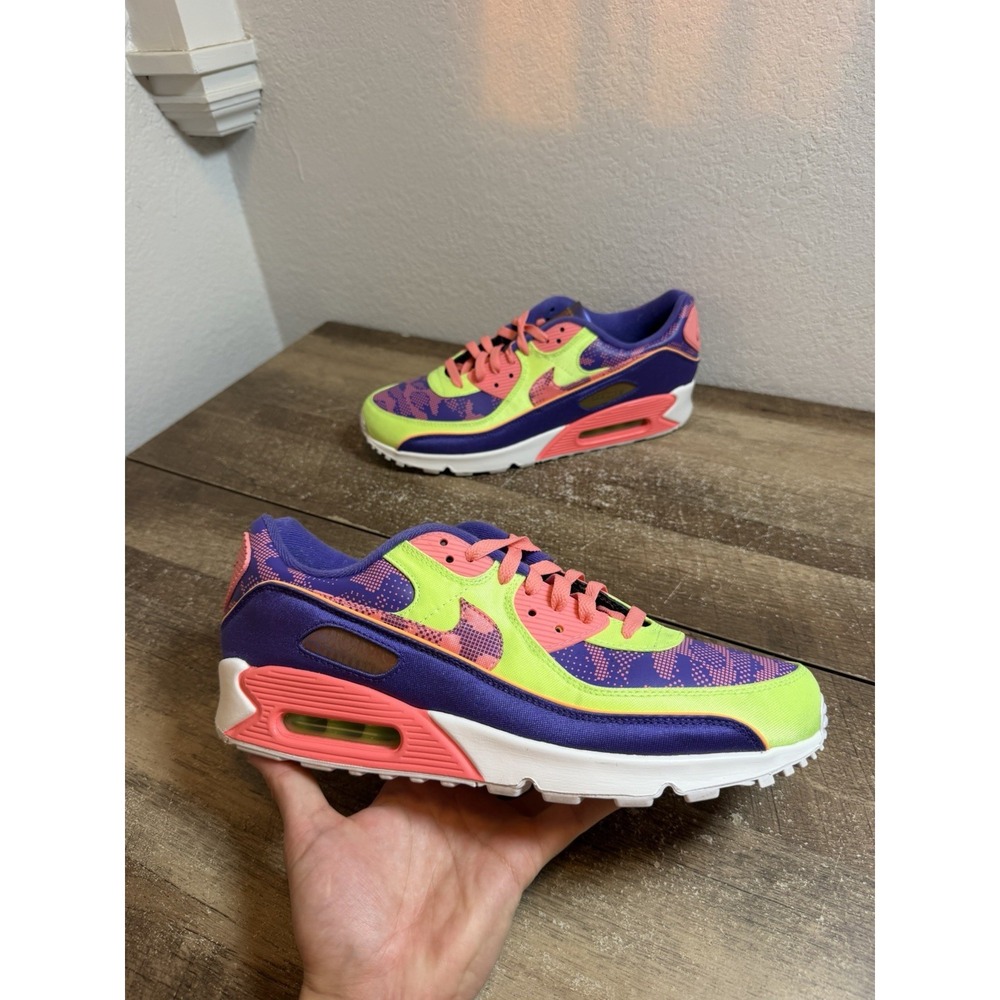Nike ID Air Max 90 FD5175-900 Men's US 11.5 Running Shoes Multicolor Sneakers